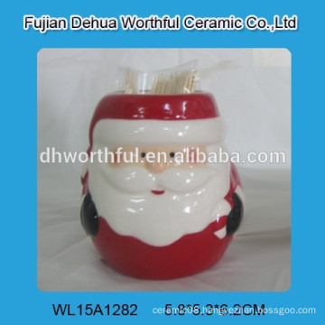 Christmas snowman ceramic toothpick holder